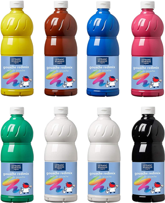 LEFRANC BOURGEOIS Gouache liquide 1.000 ml, assorti