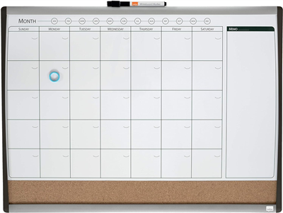 nobo Tableau combiné à grille de calendrier, (l)585x(H)430mm