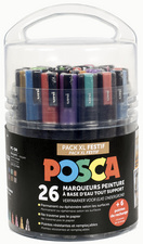 POSCA Marqueur à pigment Pack Educréatif Festif set de 26