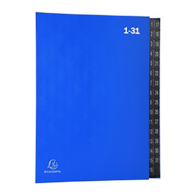 EXACOMPTA Trieur numérique A4 1-31 32 compartiments bleu
