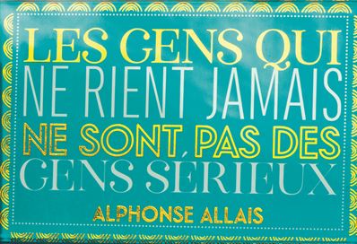 Art & Kraft Magnet en verre les gens qui ne rient jamais ne sont pas des gens se