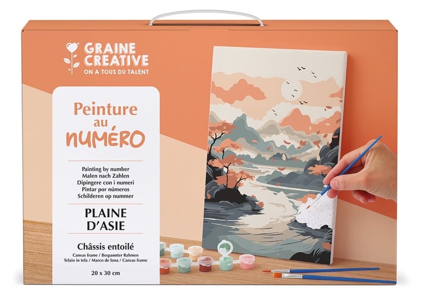 Graine créative Peinture au numéro 20 x 30 plaine d'Asie