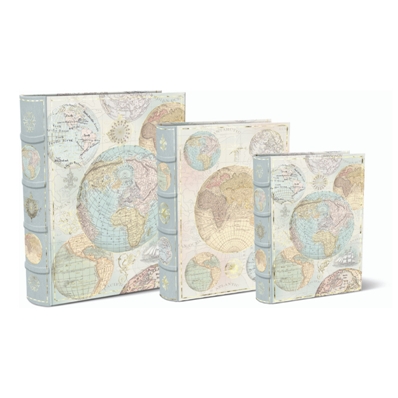 Punch Studio boîte livre gigogne MM- Blue Globes