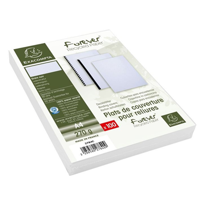 EXACOMPTA Couverture de reliure FOREVER A4 blanc
