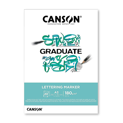 CANSON Bloc de dessin GRADUATE LETTERING MARKER A3