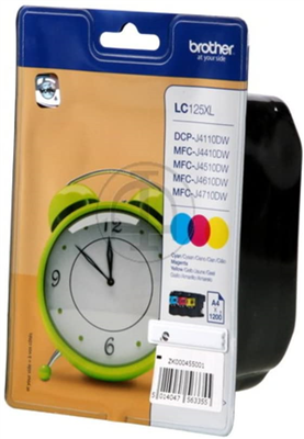 Brother LC125 XL Yellow original - 3 x Ink cartridge multi pack (cyan, magenta,