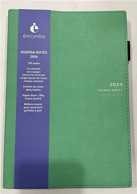 Epopée Agenda Patience A5 vert d'eau