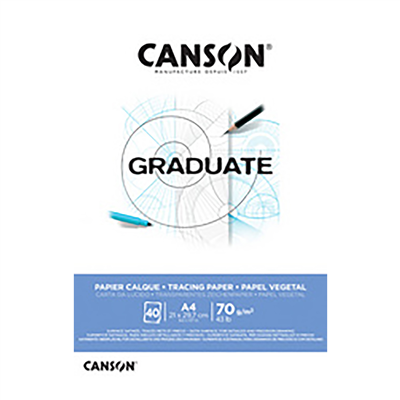 CANSON Bloc de calque GRADUATE 70 g/m2 A4