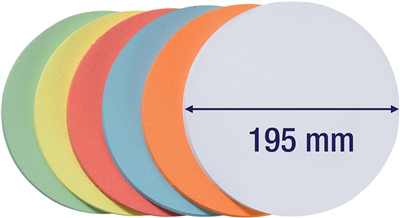 FRANKEN Carte de présentation, rond, diamètre : 195 mm