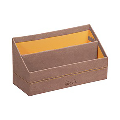 RHODIA Porte-courrier en simili cuir bois de rose