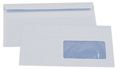 GPV Enveloppes DL 110 x 220 mm blanc,80 g/m2 avec fenêtre