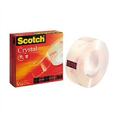 Scotch Ruban adhésif Crystal Clear 600 19 mm x 33 m carton