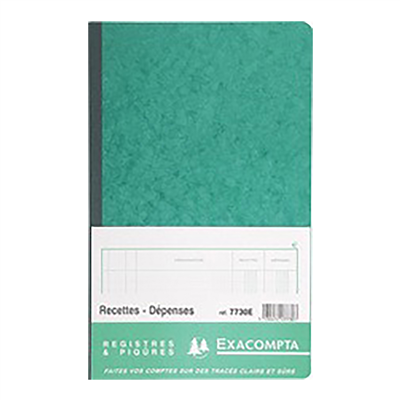 EXACOMPTA piqure Recettes et dépenses 210 x 190 mm