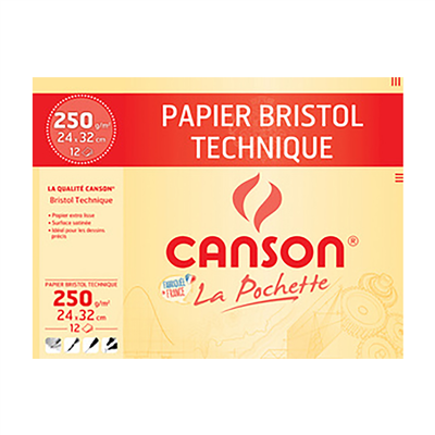 CANSON Papier bristol technique 240 x 320 mm 250 g/m2