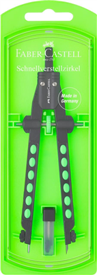 FABER-CASTELL Compas à réglage rapide FACTORY NEON