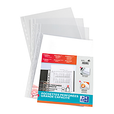 Oxford Pochettes perforées A4 XL transparent lisse