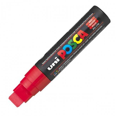 Uni-ball Posca Rouge PC17 Pointe rectangulaire extra-large