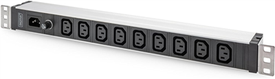 DIGITUS Multiprise 19", 9 prises, 1 U