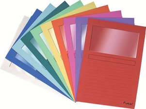 EXACOMPTA Chemise à fenêtre FOREVER A4 120 g/m2 assorti