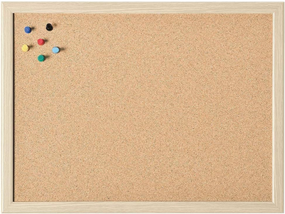 magnetoplan Tableau en liège avec cadre en bois, (L)600 x