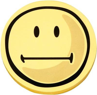 magnetoplan Symboles d'évaluation Smilies, neutre, rond