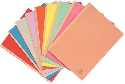 EXACOMPTA Chemise à soufflet en carton 320 g/m2 assorties