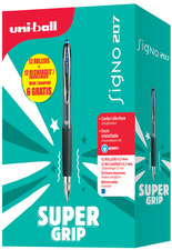 uni-ball Stylo roller encre gel SIGNO 207 VALUE PACK bleu