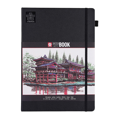 SAKURA Carnet de croquis, 210 x 297 mm, noir/blanc crème